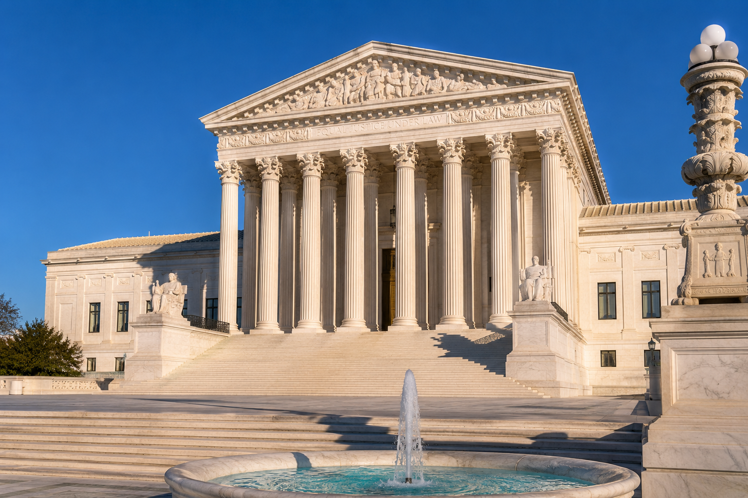 The United States Supreme Court building in Washington, D.C., following the conclusion of its latest judicial term.
