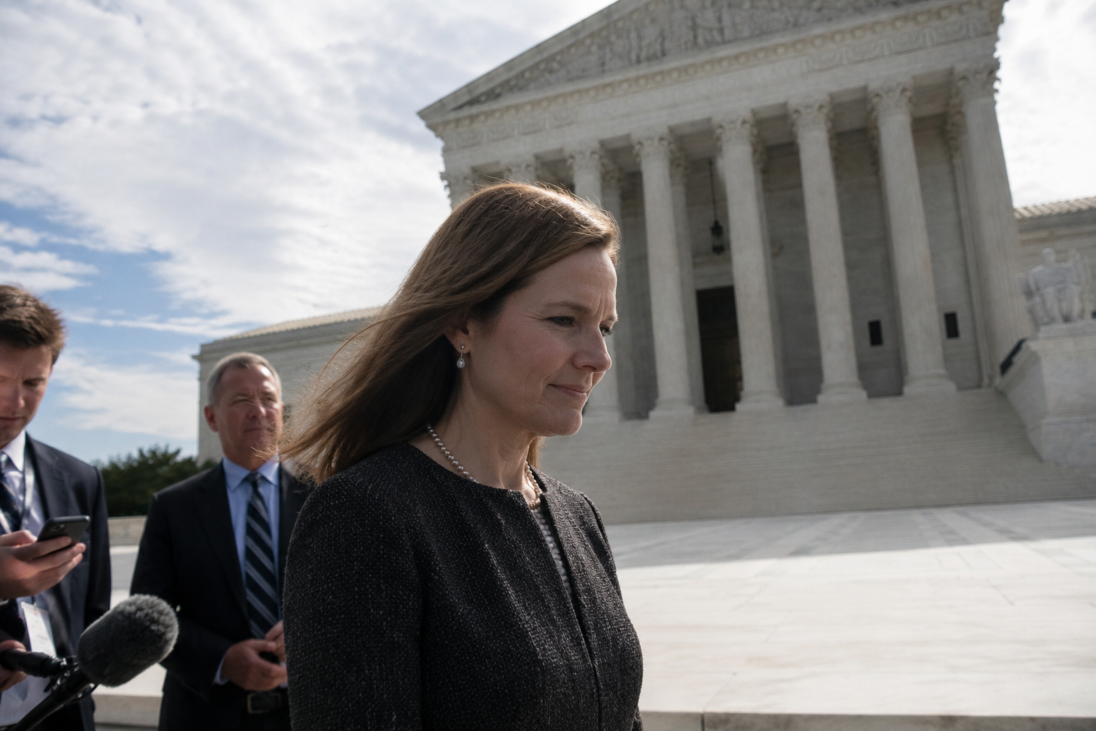 The United States Supreme Court building in Washington, D.C., where Justice Amy Coney Barrett participated in several landmark decisions.